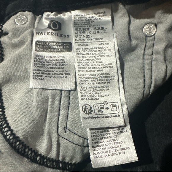 Levi’s 505 Men’s Regular Fit Black Denim 32x34 - Picture 8 of 10